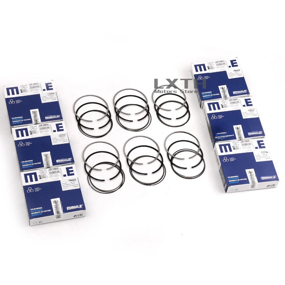 6x Piston Rings Set New Version Mahle A03H198151D For VW Passat CC Touareg Cayenne 3.6L VR6