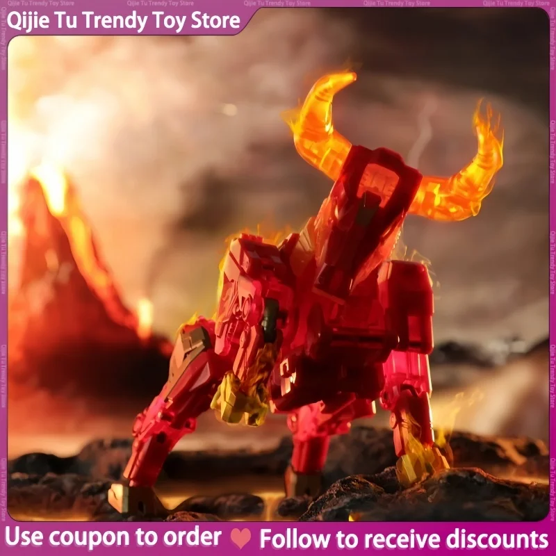 ビーストボックスシリーズ 52toys ホットスピア レッドブル 変身おもちゃ トレンディプレイモデル ハンドヘルドギフト デスクトップオーナメント コレクターズアイテム