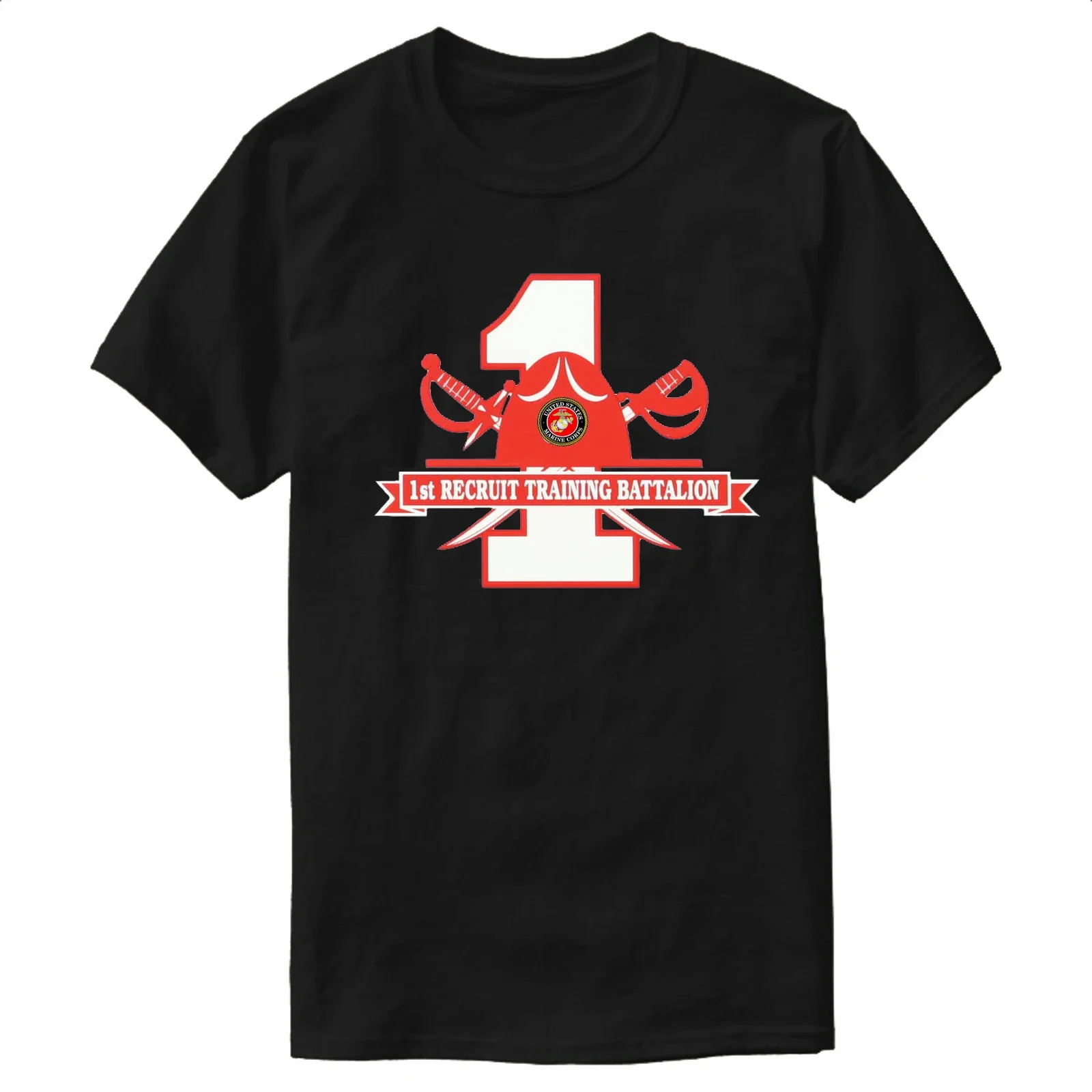 US Marine Corps 1st Recruit Training Battalion T-Shirt 100% Cotton O-Neck Summer Short Sleeve Casual Mens T-shirt Size S-3XL