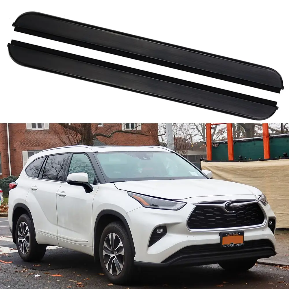 

Aluminium Alloy 2PCS Side Steps Running Boards Nerf Bars Side Pedal Fits for Toyota Highlander Kluger 2020-2024