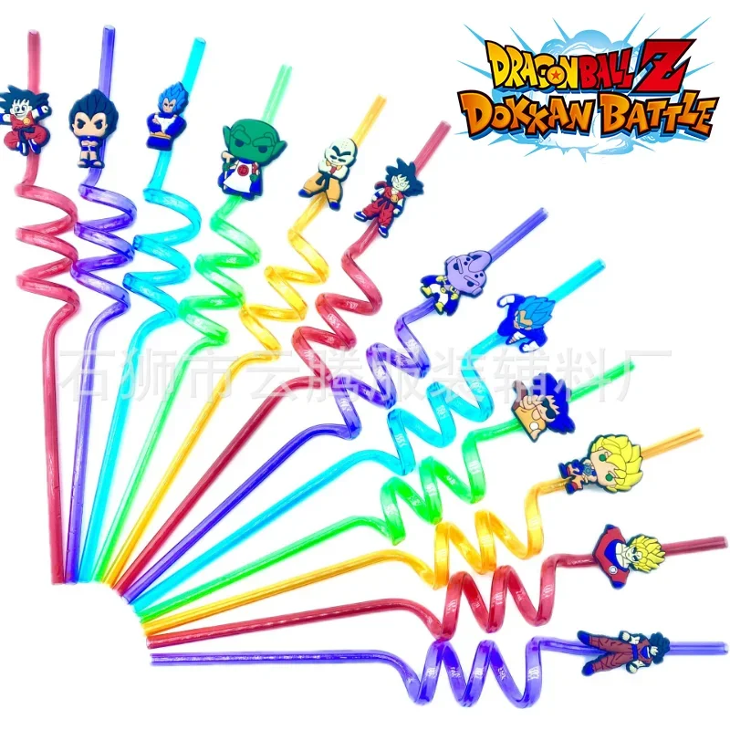 Dragon Ball Z Goku Drinking Straws Kids Boys Girl Birthday Party Decoration Baby Shower Cartoon Anime Vegeta Party Supplies Gift