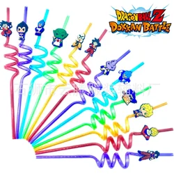 Dragon Ball Z Goku Drinking Straws Kids Boys Girl Birthday Party Decoration Baby Shower Cartoon Anime Vegeta Party Supplies Gift