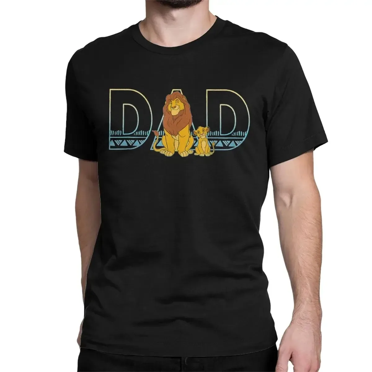 The Lion King Simba Mufasa Dad T Shirt Men Women's 100% Cotton Funny T-Shirt Disney Tee Shirt Short Sleeve Tops Graphic Printed