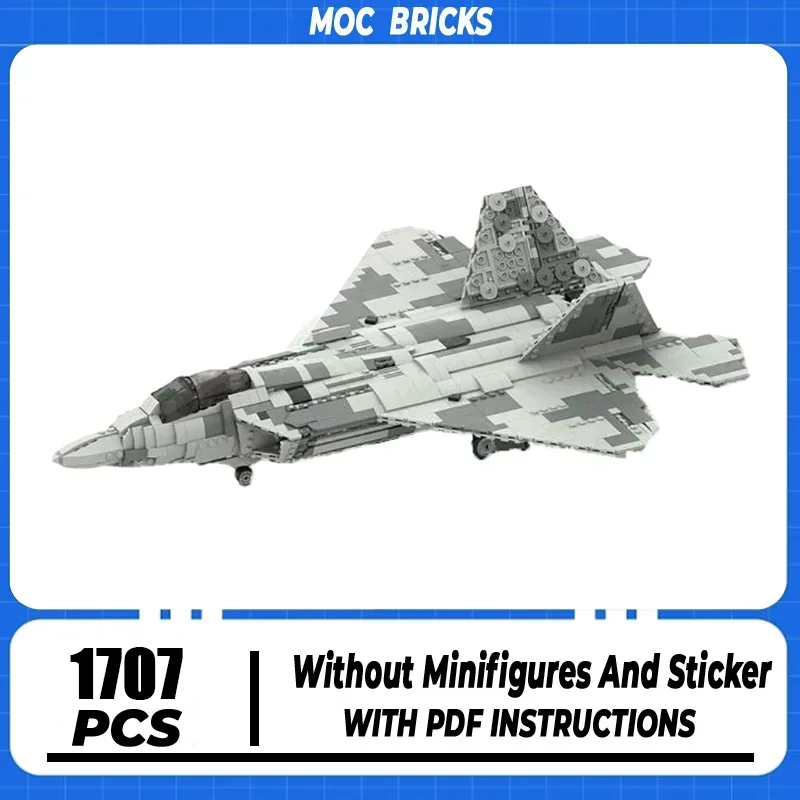 

Military Series Moc Building Bricks 1:35 Scale F-22 RAPTOR Model Building Technology Modular Block DIY Construstion Toy Gift