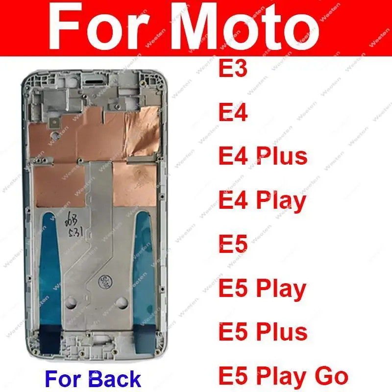 Middle Frame For Motorola Moto E3 E4 Plus E5 Play E5 Plus E5 Play Go Middle Housing Bezel Plate Cover Case Replacement Parts