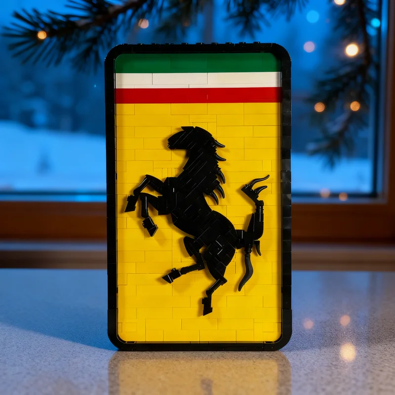 

607 шт. MOC город розыгрыш лошадь логотип дисплей модель строительные блоки рождественские подарки архитектура DIY творческая игрушка образование