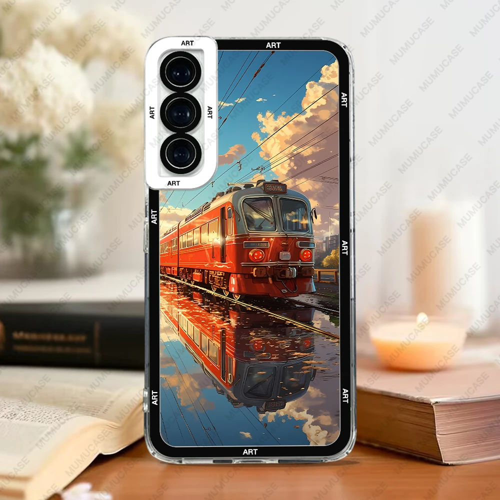 Case For Samsung Galaxy S20 S21 FE S22 Plus S23 Ultra A22 A54 5G Soft Cover City Landscape Art