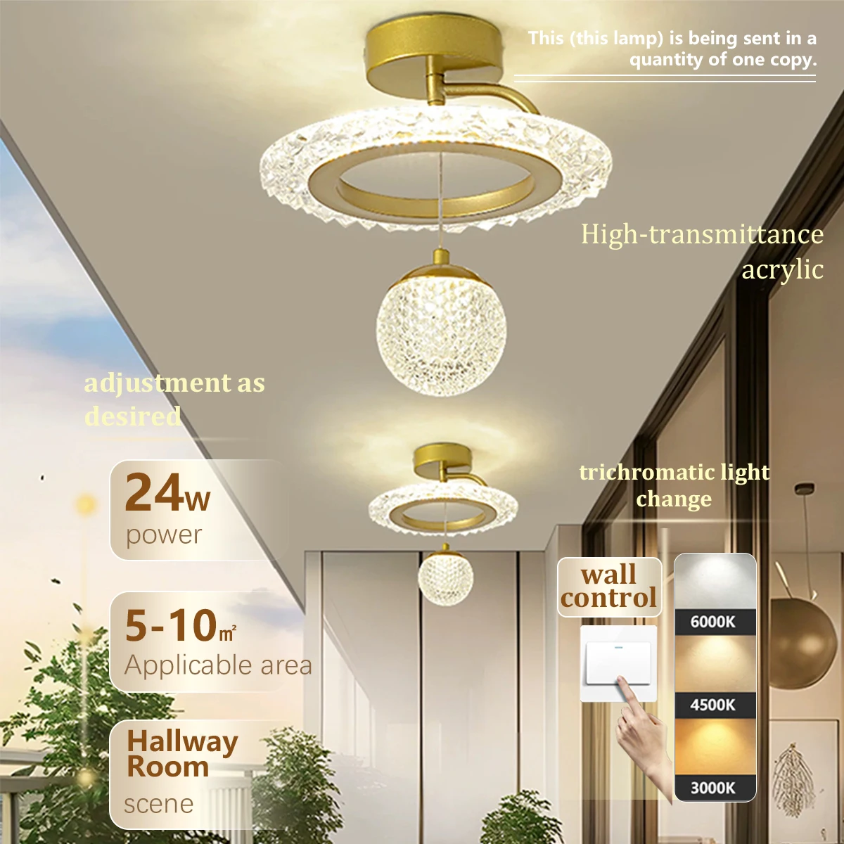 2026 New Nordic Starry Sky LED Pendant Light, Luxury Mini Hanging Lamp for Entrance Hallway Staircase Balcony Bedroom