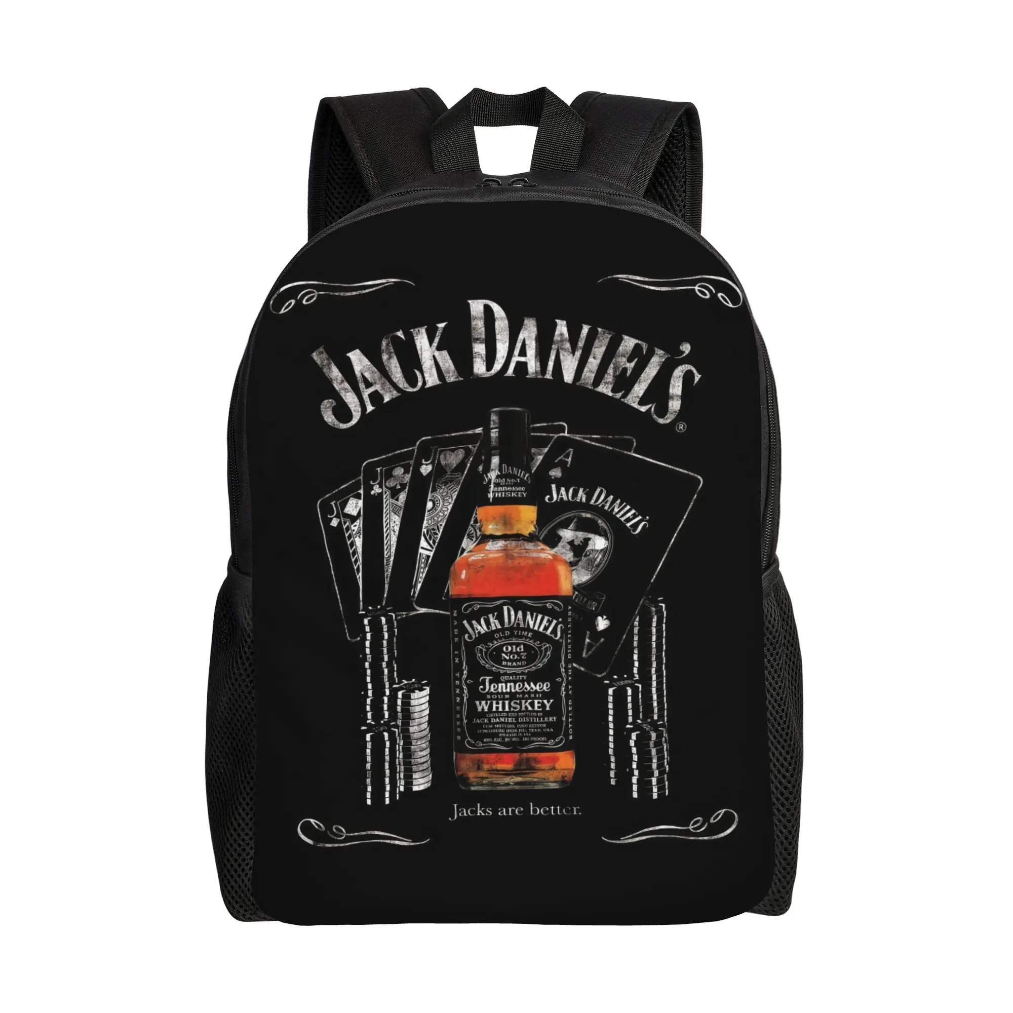 

JJack Daniel'sS Jacks are better Poker JJack Daniel'sS Backpack Ladies Daily Large Capacity Laptop Bag Back To School Season