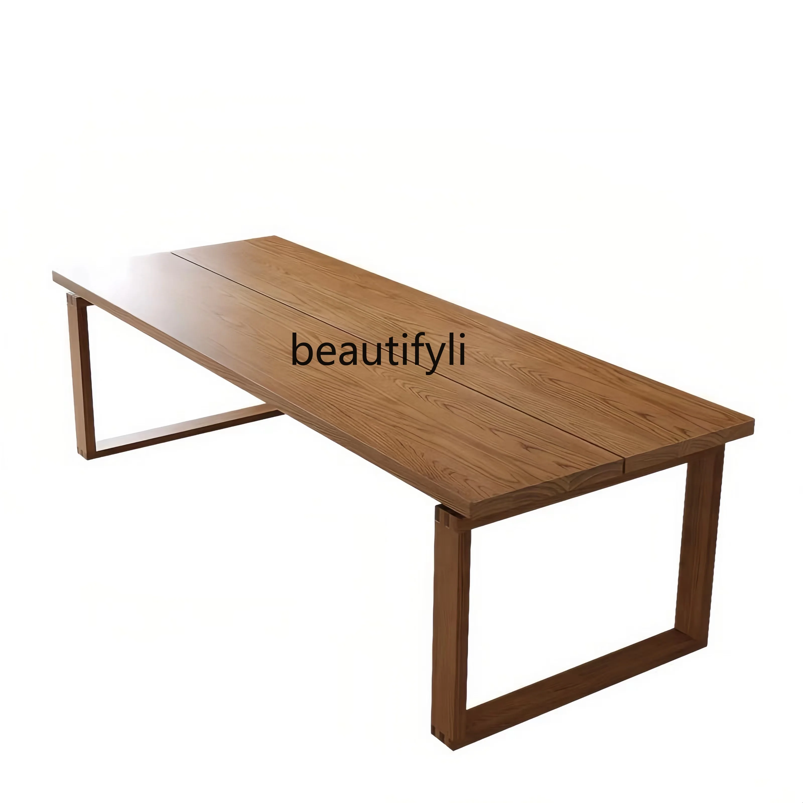 

Ash Wood Solid Wood Dining Table Desk Integrated Living Room Home Rectangular Simple Desk