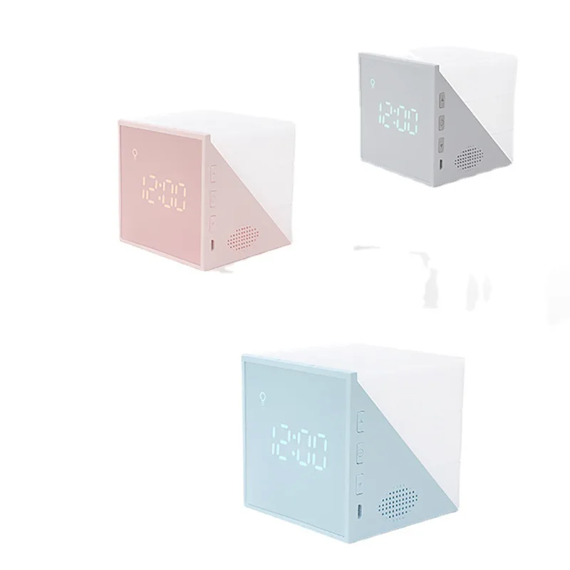 C2001-Creative Time Cube Alarm Clock LED Colorful Dream Cute Night Light USB Charging Bedside Intelligent Children Small Lamp