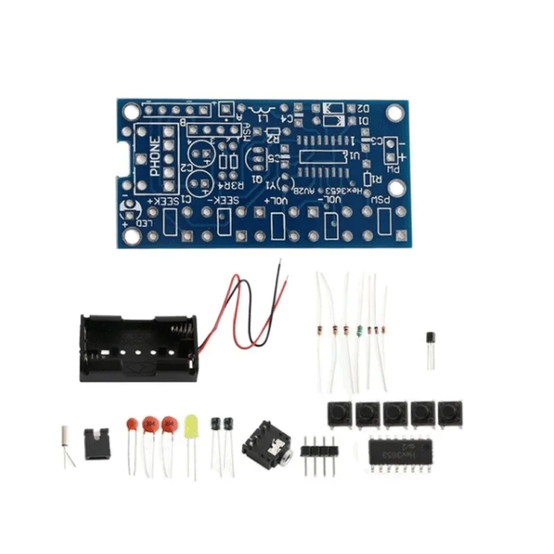 10pcs Wireless Stereo FM Radio Receiver Module PCB FM DIY Electronic Kits 76MHz-108MHz DC 1.8V-3.6V