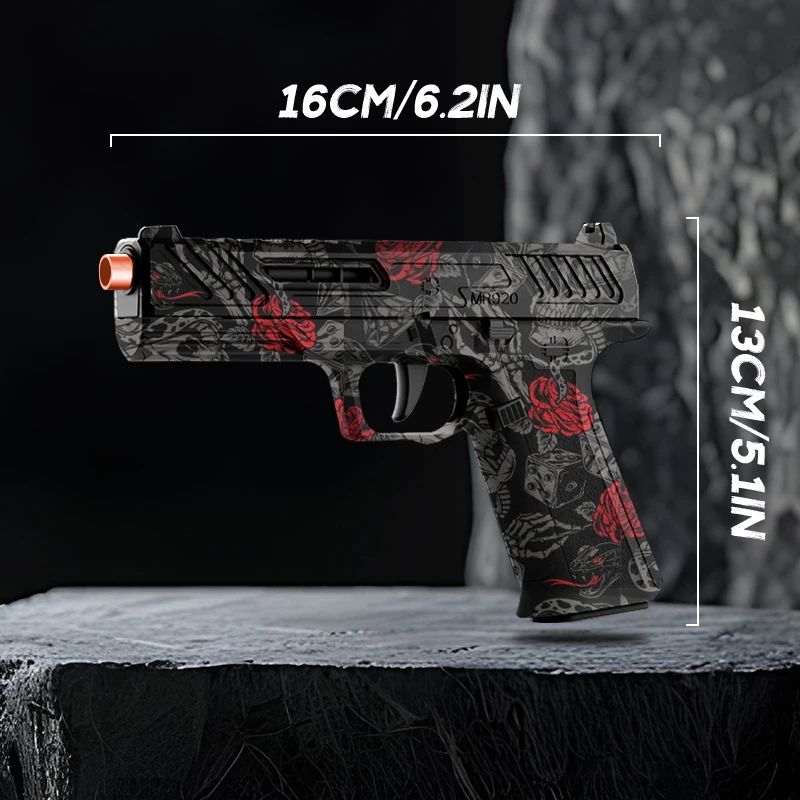 MR920 Nieuw speelgoedpistool Soft Bullet Gun-pistool [verbeterde versie van het doorlopende haar] Leeg hangend, doorlopend haar