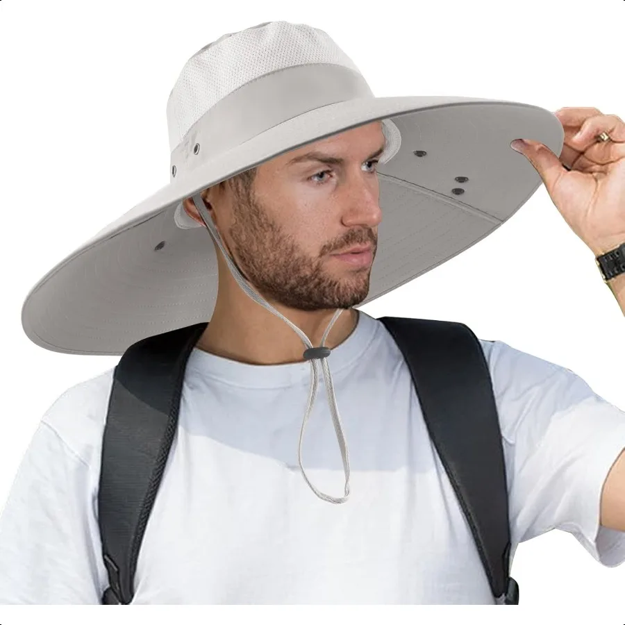 

er Wide Brim Fishing Hat UPF 50+ Sun Safari Hat with Removable Neck Face Flap