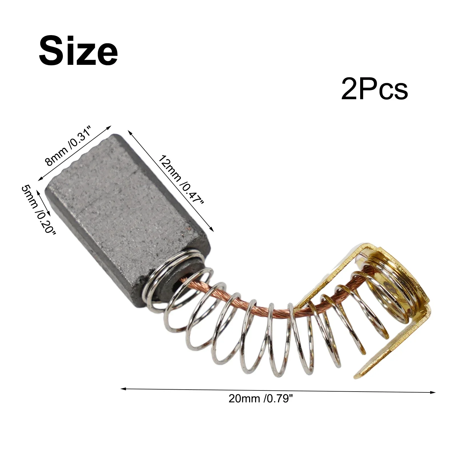 Spazzole motore spazzole di carbone 15mm X 8mm X 5mm angolo di carbonio per molle generali per smerigliatrice motore