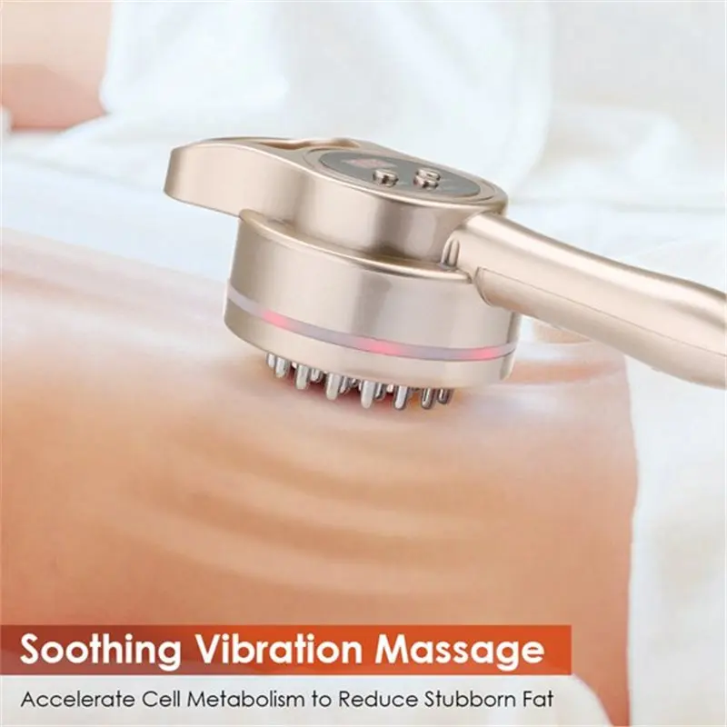 EU Plug Body Detoxification Microcurrent Meridian Brush Massager Cellulite Lymphatic Infrared Heating Health Scraping Device A62