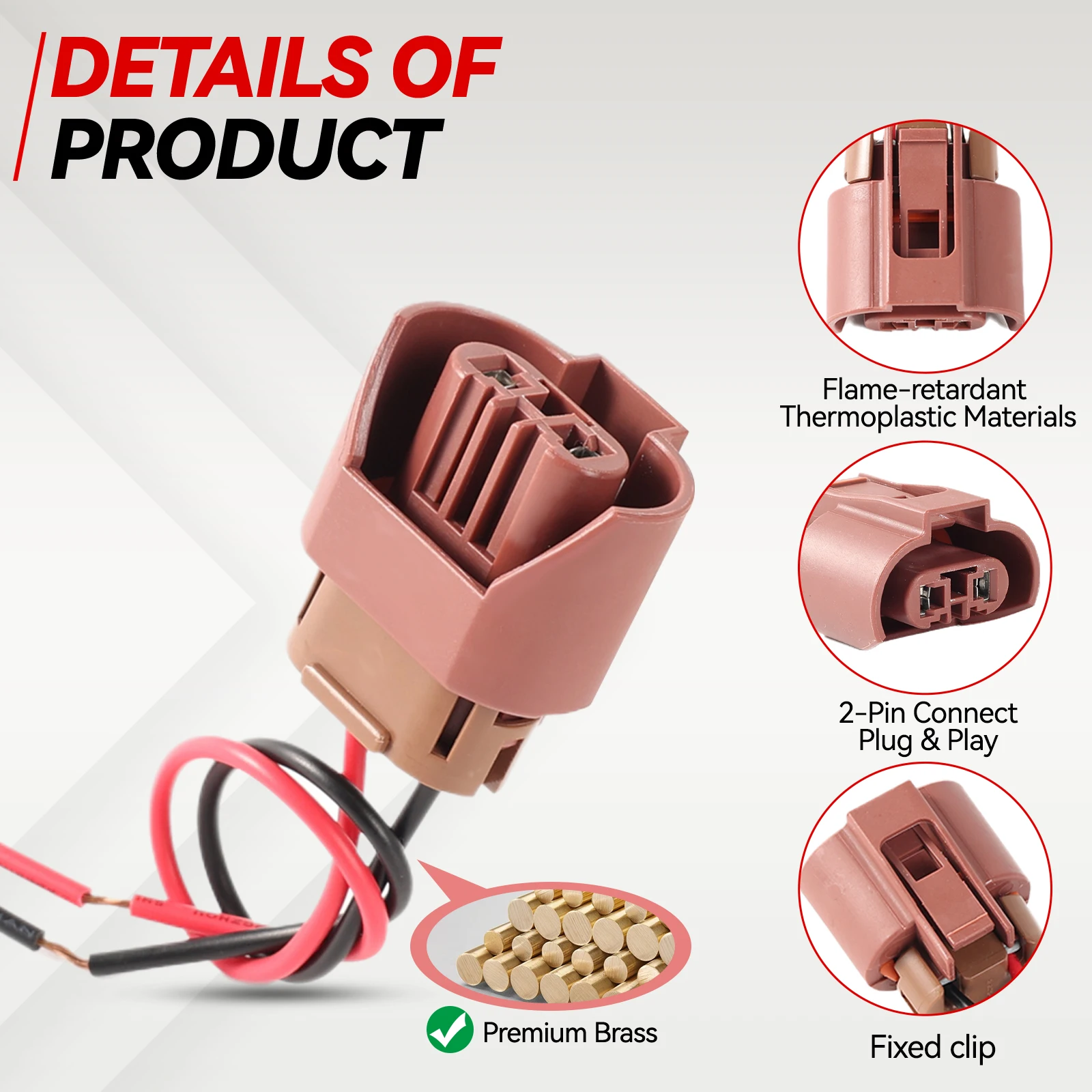 90980-11659 For Lexus Toyota Auris Headlight Bulb Socket HIR2 Wiring Connector Plug Adapter 9006  HB4 OE# 9098011659 Wiring Plug - view 3