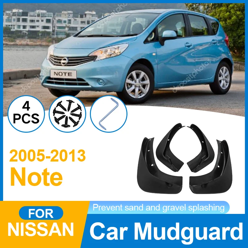 

Car Mudguards Accessories Front Rear Wheel MudFlaps Fender Mud Guard Splash Flaps Styling for Nissan Note E11 2012 2005~2013