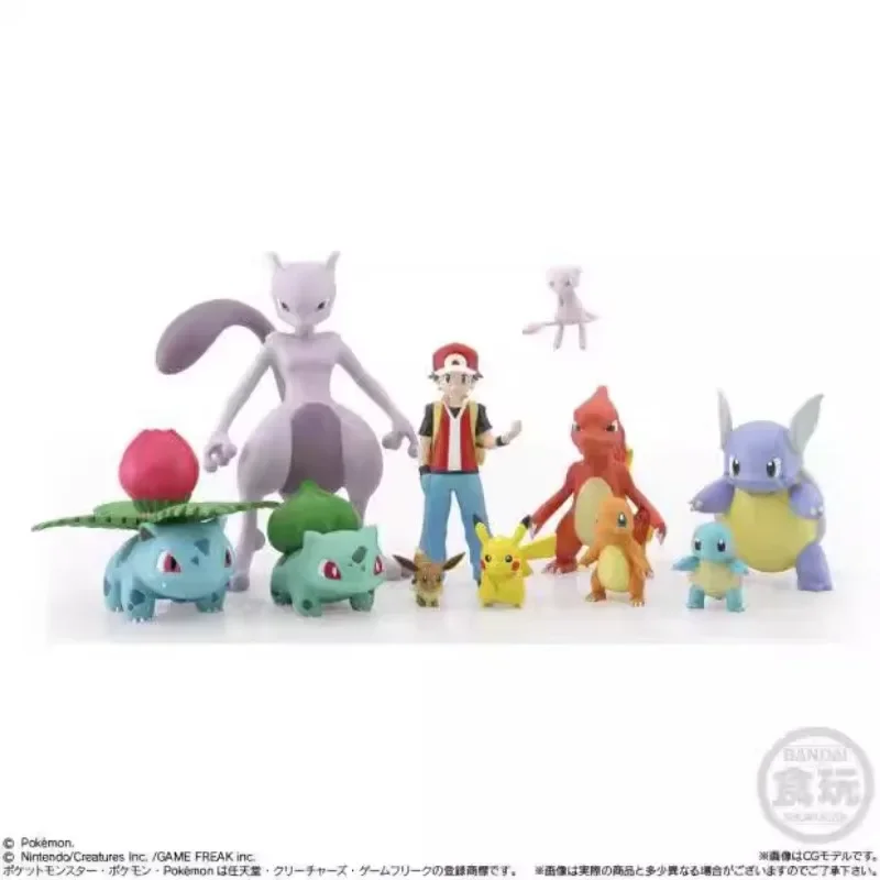 Bandai Original Pokemon Scale World Anime Figure Shokugan Pikachu Charmander Action Figure Toys for Kids Gift Collectible Model