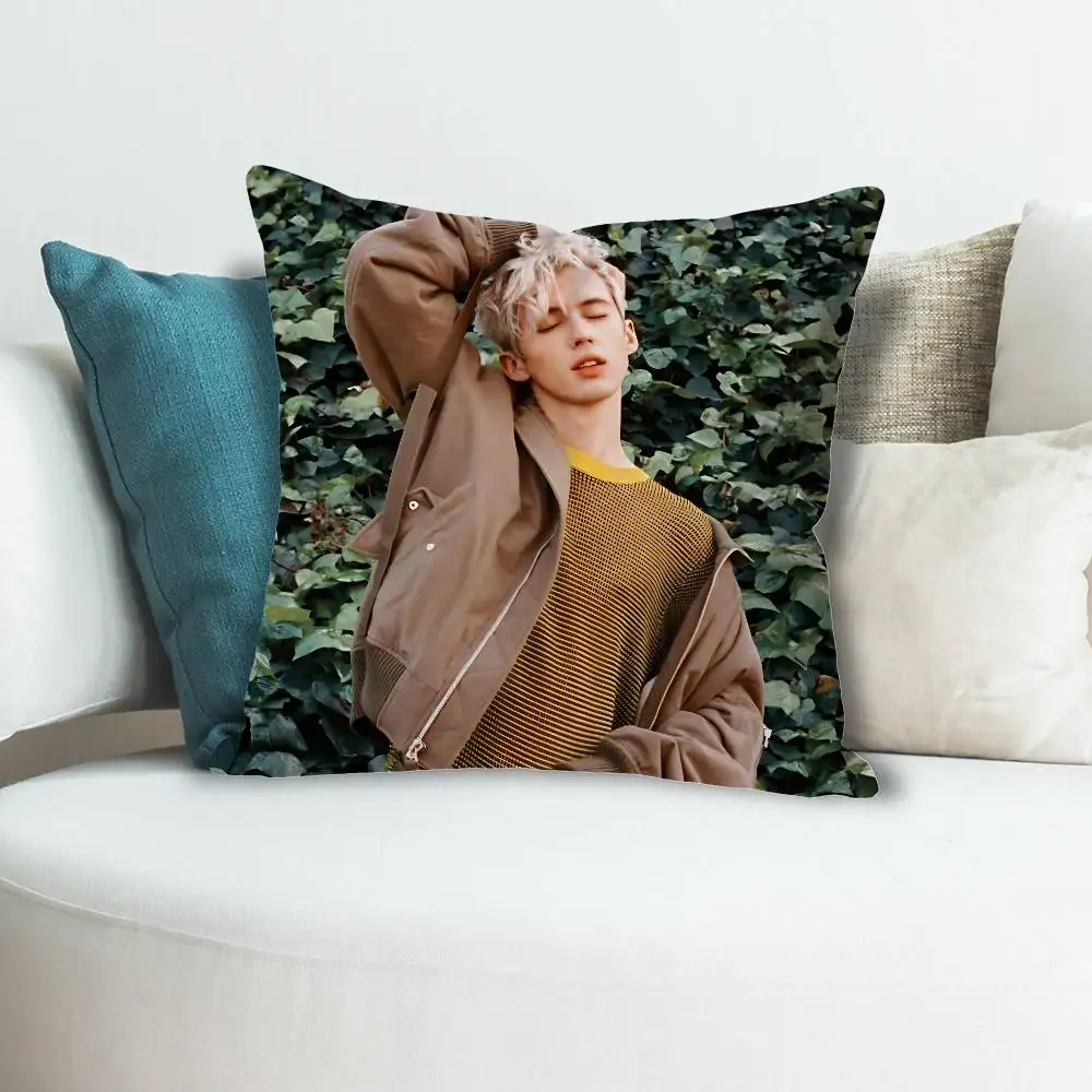 T-Troye S-Sivan SHES THE BEST Polyester Printed Pillow Cover Square 30 40 45 50 60 65 cm Soft for Sofa Bed Car Home Decor