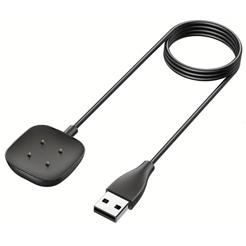 Charger Cable for Fitbit Versa 4 / 3, Sense 2, 3.3Ft USB Charging Cable with Magnetic Dock Stand