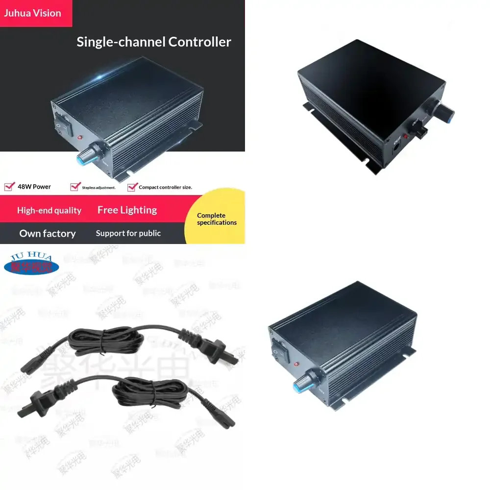 

CCD Vision Light Source Industrial Camera Inspection LED Single Channel Black Analog Manual Switch