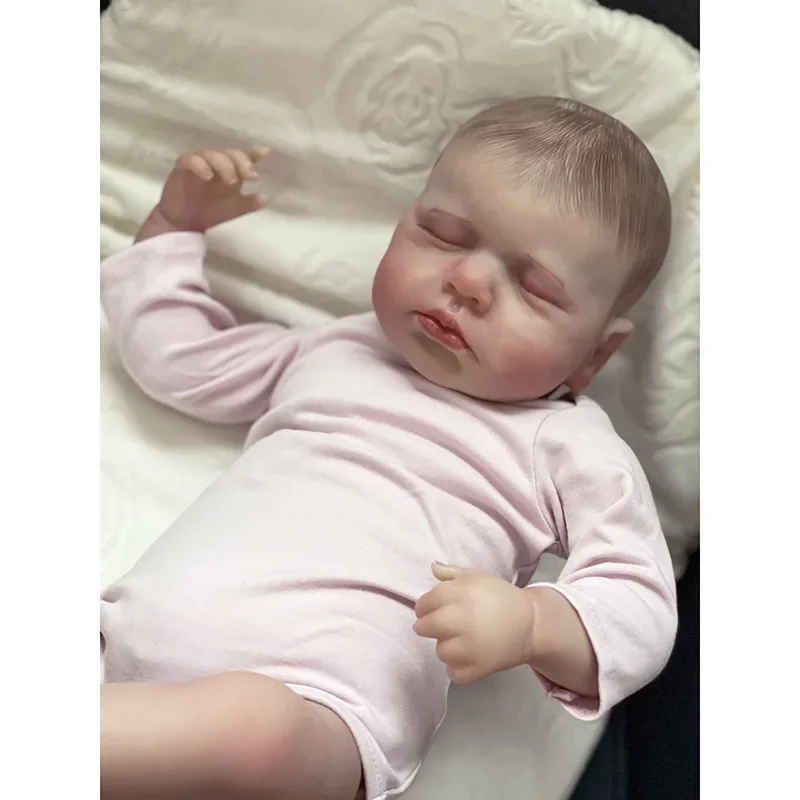 48cm Already Finished Reborn Baby Doll Loulou Newborn Size 3D Skin Hand Detailed Painted Skin Visible Veins