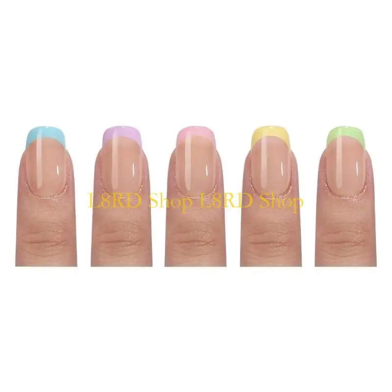 L8RD 150Pcs 3 in1 X Coat Tip Gels Nails Tips Press On Fakes Nails for Nail Extensions