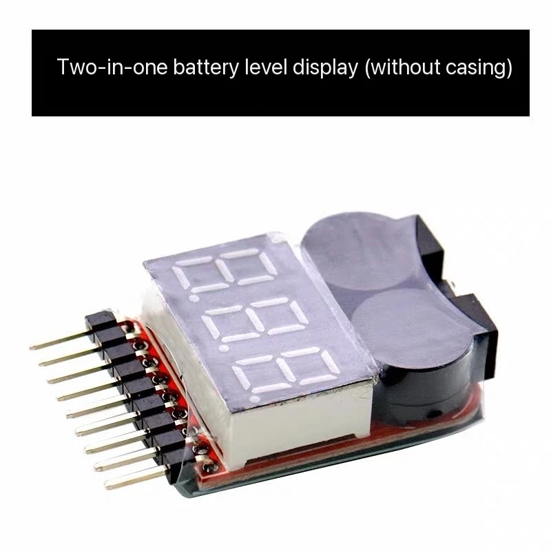 BX100 1-8S Lipo Battery Voltage Tester/ Low Voltage Buzzer Alarm/ Battery Voltage Checker with Dual Speakers For Rc Lipo Battery