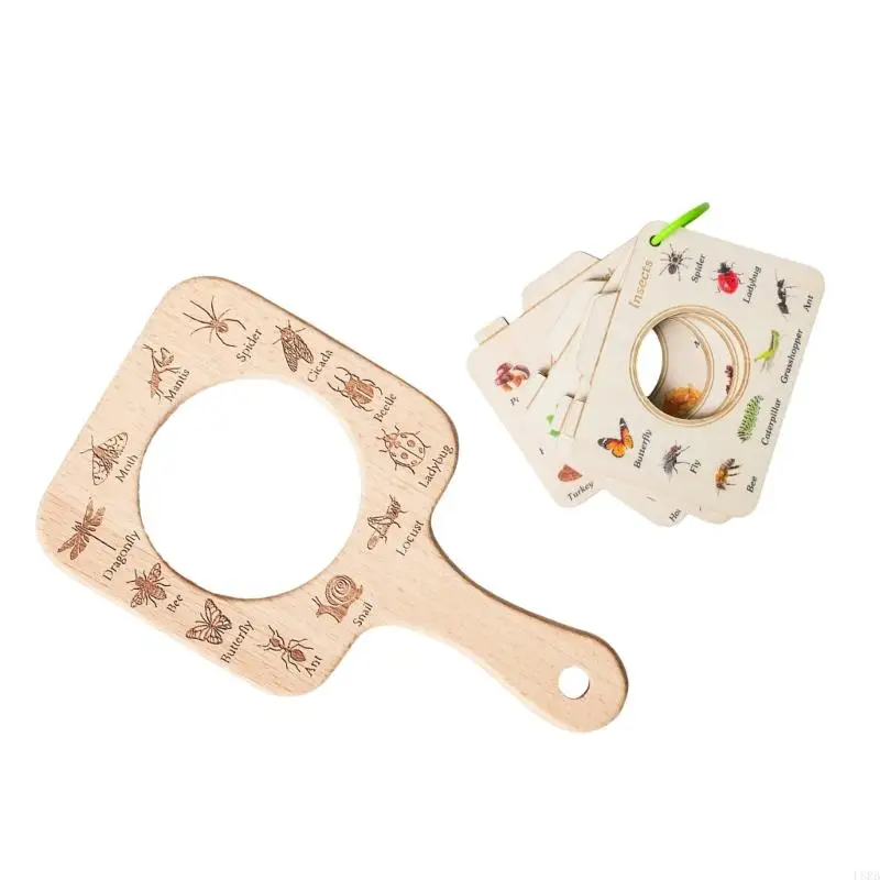 Childrens Cognitive Development Toy With Magnifier Tool And Illustrated Wildlife Handbook L8RB