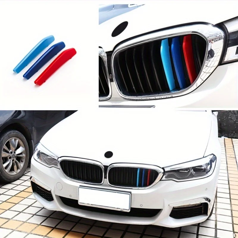 

Applicable for bmw 1 Series F20 2015-2019 Front Grille Cover，Three-color Grid Sports 9 Root Design，Easy to Install