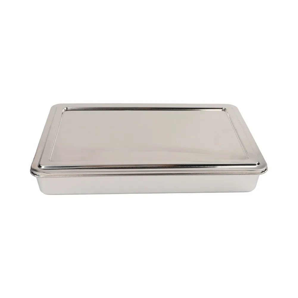 Rectangular Stainless Steel Baking Pan Designed for Tiramisu Cakes Lasagnas and Layered Desserts with Secure Lid
