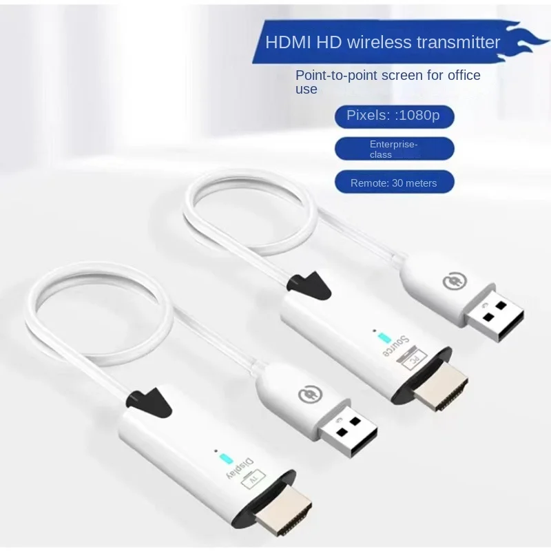 transmissor de audio de video hdmi sem fio extensor do receptor adaptador de exibicao dongle para caixa de tv monitor projetor pc 30m 1080p 01