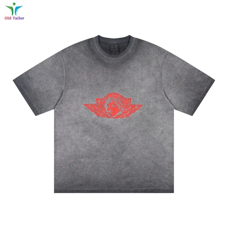 

Streetwear Tie-Dye Fashion Hip Hop Print Crew Neck Cotton Summer Men Women Casual SAINT TEE