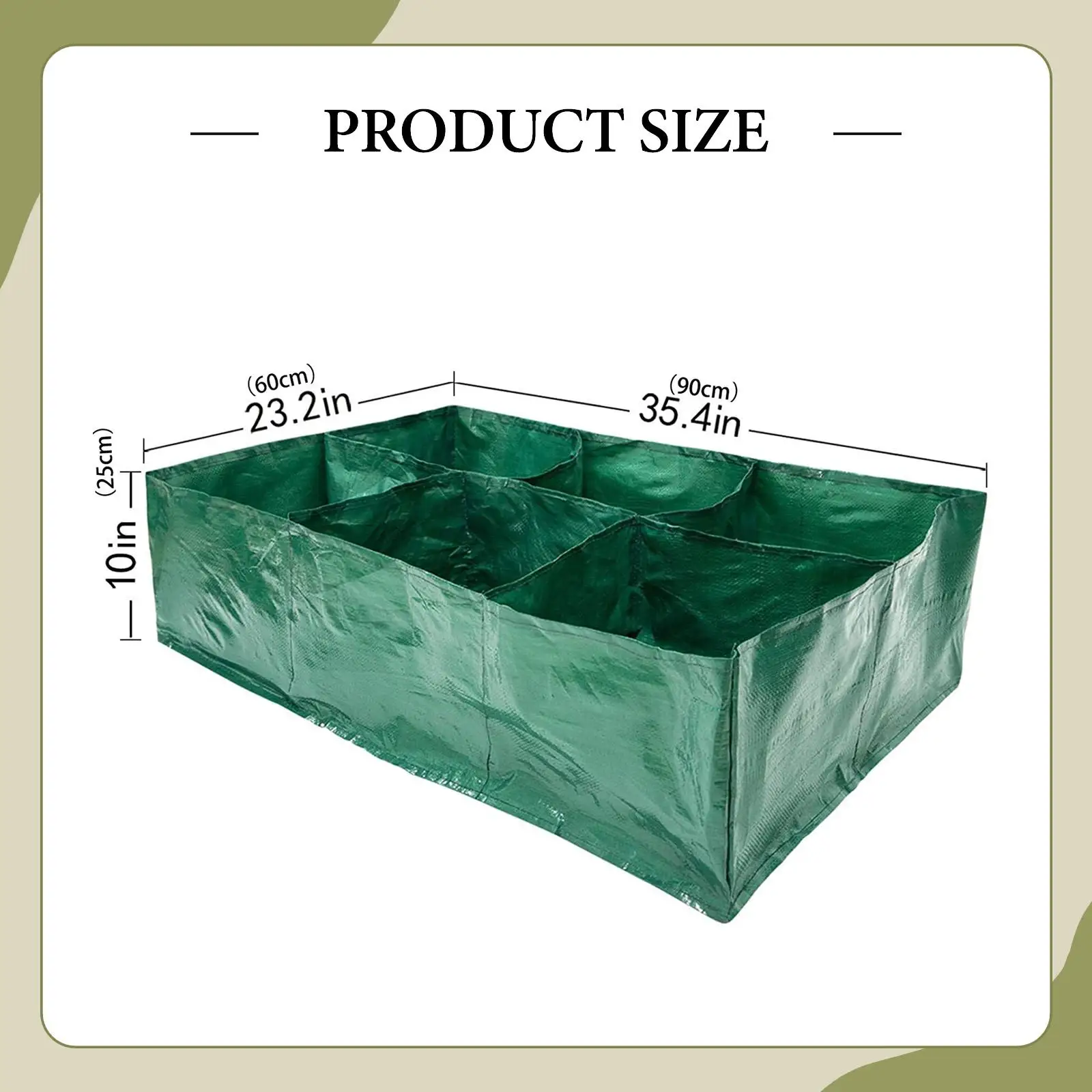 Large Planter Box Garden Plant Grow Bag Durable Polyethylene Vegetable Container for Urban Indoor and Outdoor Gardening Projects
