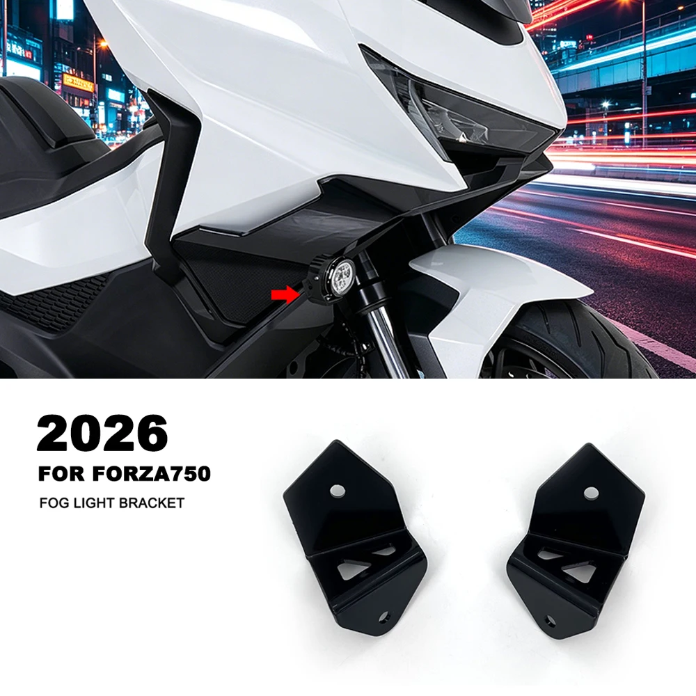 Image of 2026 für Forza 750 Zubehör LED-Fahrlichter Zusatzbeleuchtung für Honda für Forza750 Motorrad Montagehalterung Vorne
