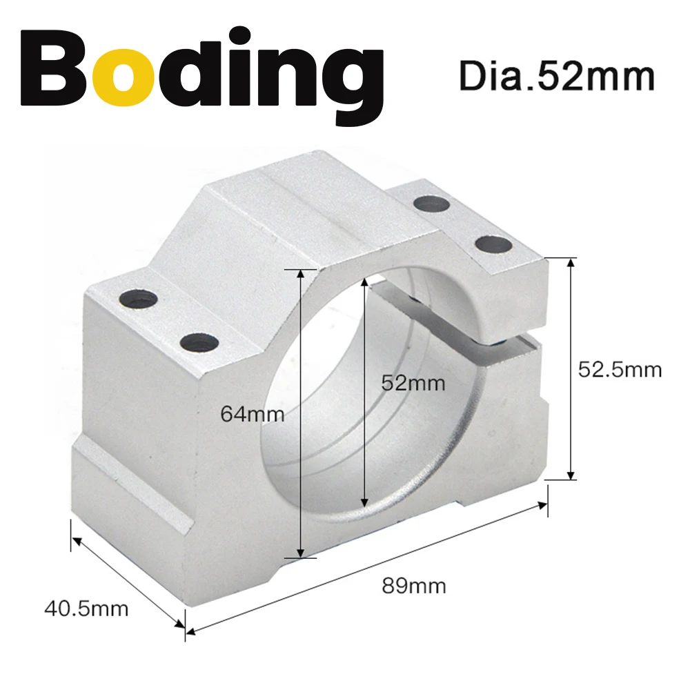 BODING CNC Router Machine Spindle Clamp Diameter 48mm 52mm Spindle Motor Clamp for 300w 400w 500w 600w Motor Mounts Bracket