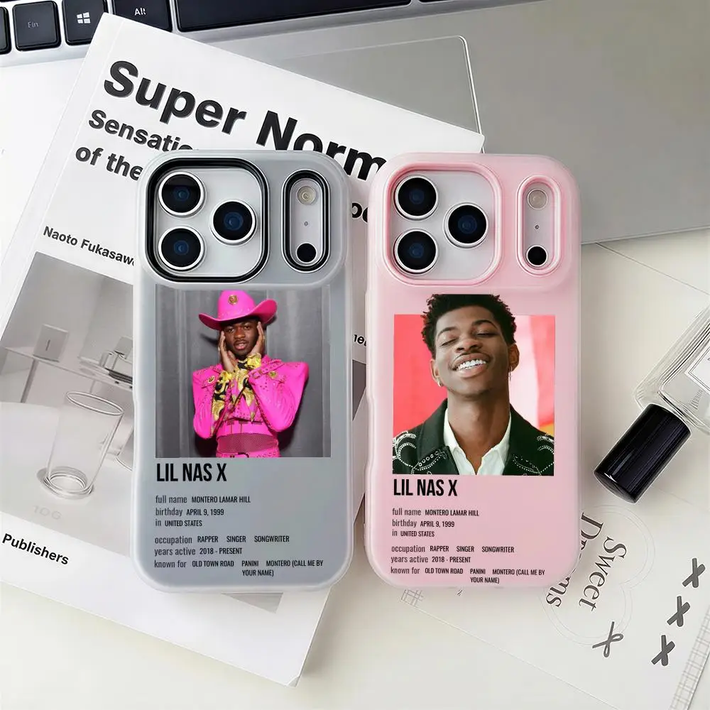

lil Nas XS Phone Case 2-in-1 Detachable Clear Case with Slot for Cards & Photos iPhone 12-17