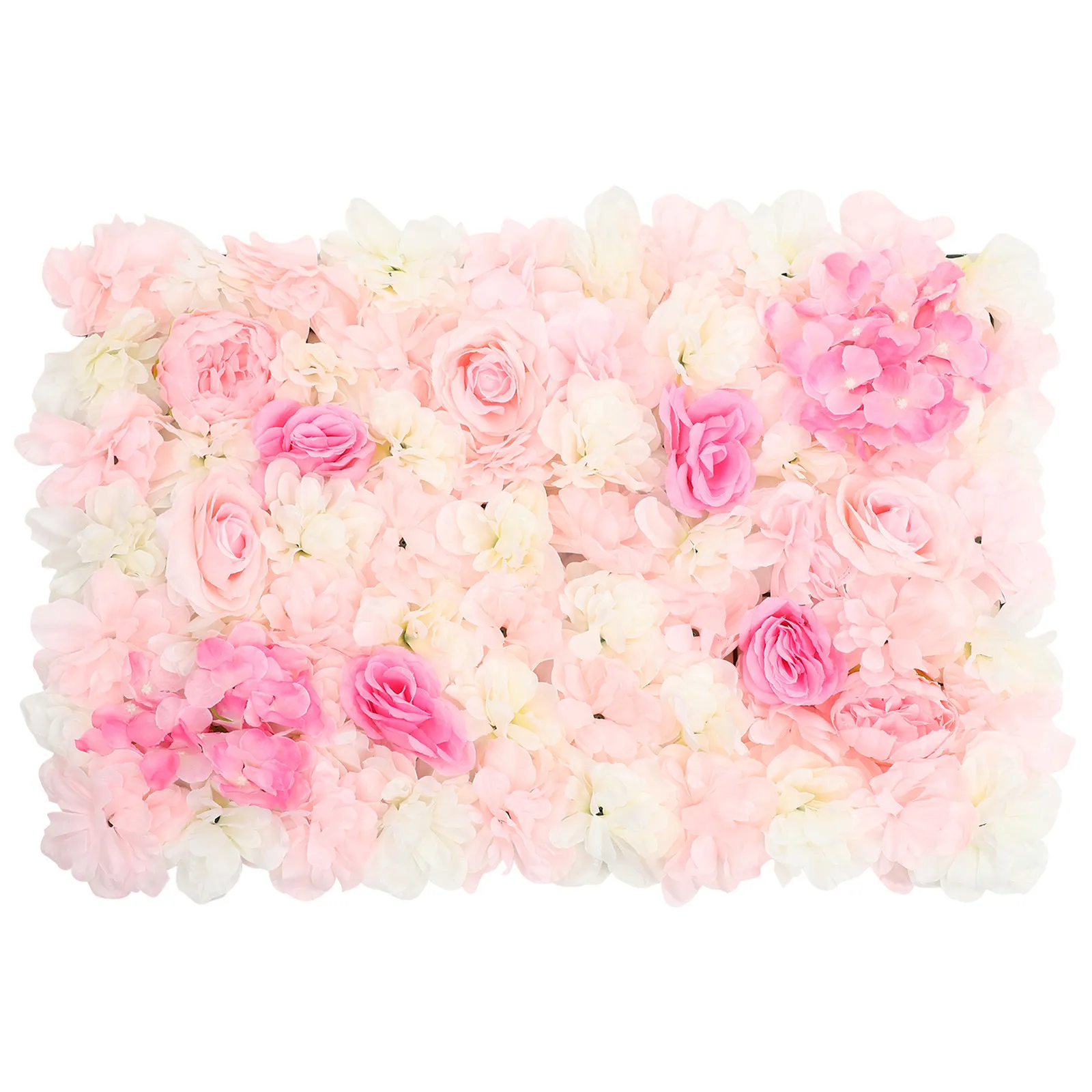 

Artificial Rose Wall Hanging Panel Rustic Silk PVC Simulation Flower Decor Indoor Outdoor Garden Plant Backdrop Creative Wall
