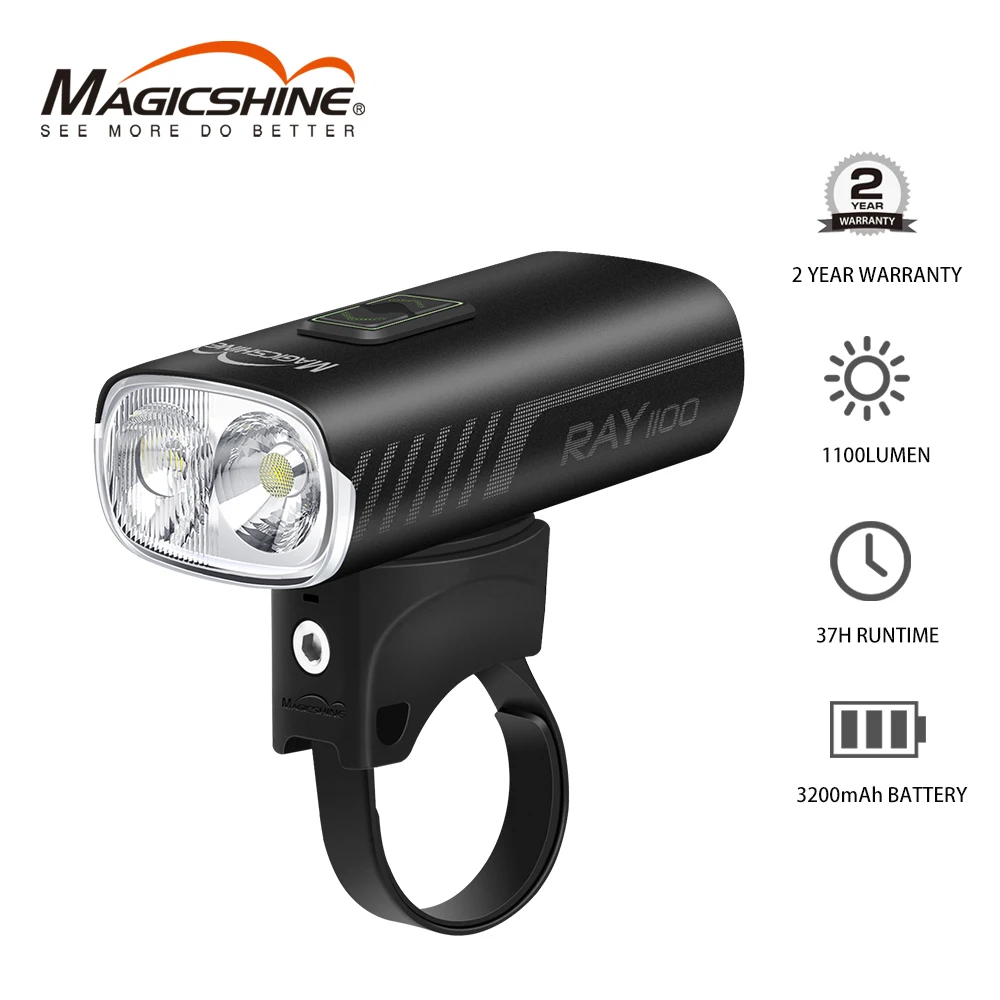 

Bicycle Light RAY 1100,USB-C Fast Charging IPX6 Waterproof,Equipped with Two High-Power LEDs Bike Headlight