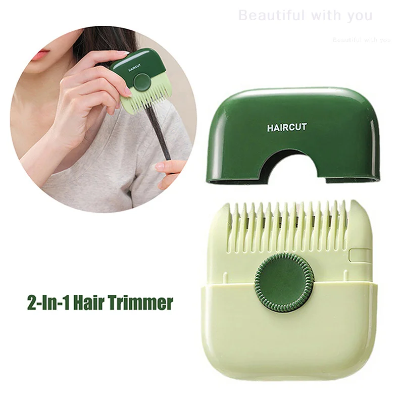 1/2Pcs 2 In 1 Baby HairCut And Hairdressing Comb Trim Bangs And Broken Hair Bang Trimmer Manual Portable Children's Hair Clipper