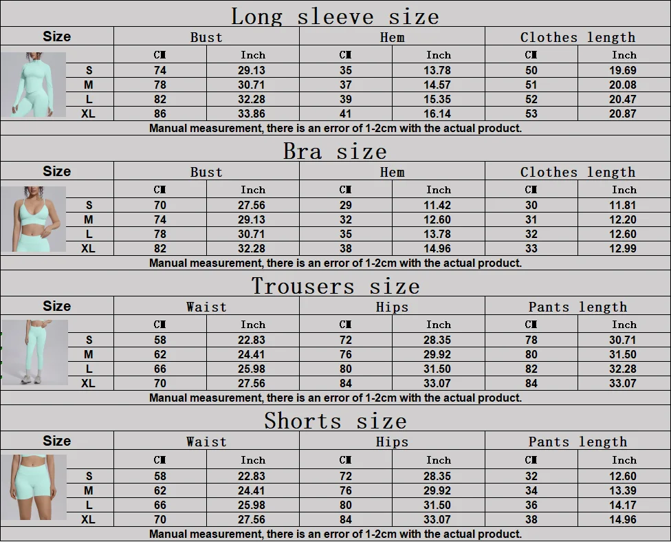 Size chart and fit details