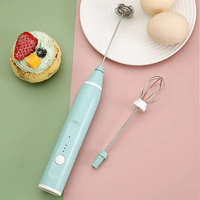 USB handheld milk frother, 3-speed electric mixer, portable egg beater, cream mixer, kitchen tool, multifunctional food mixer