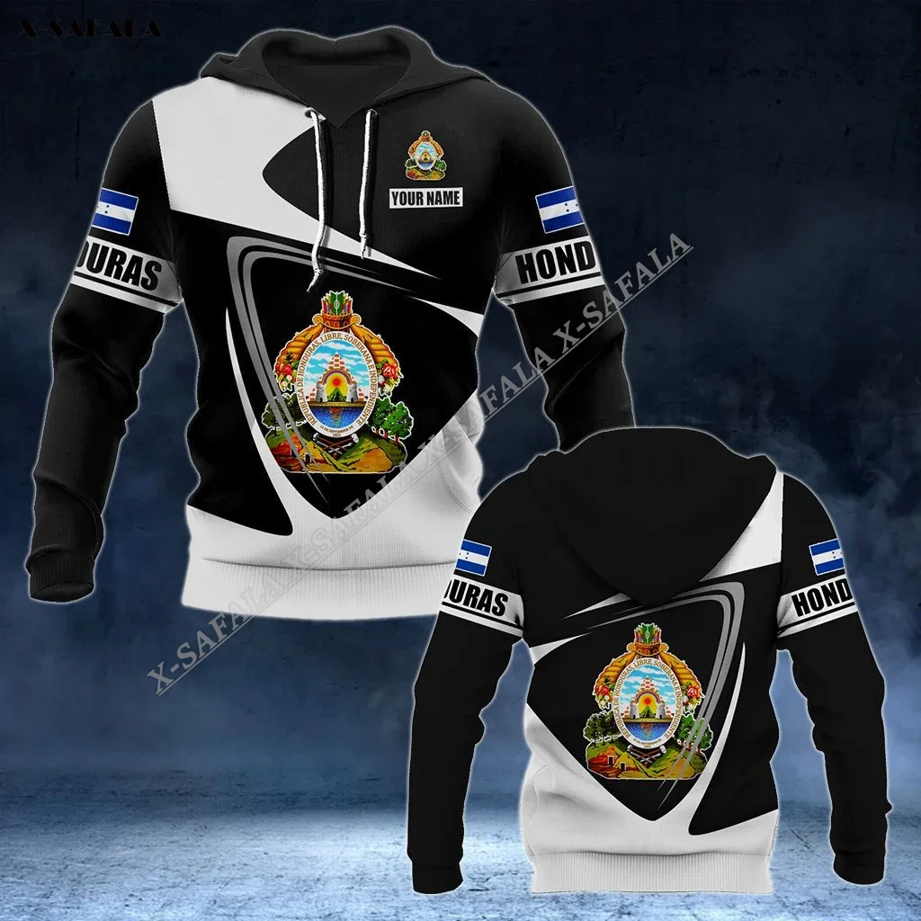 

Honduras Coat Of Arms Flag Style Map Pround Of 3D Print Hoodie Men Shirt Pullover Sweatshirt Hooded Jersey Tracksuits Outwear