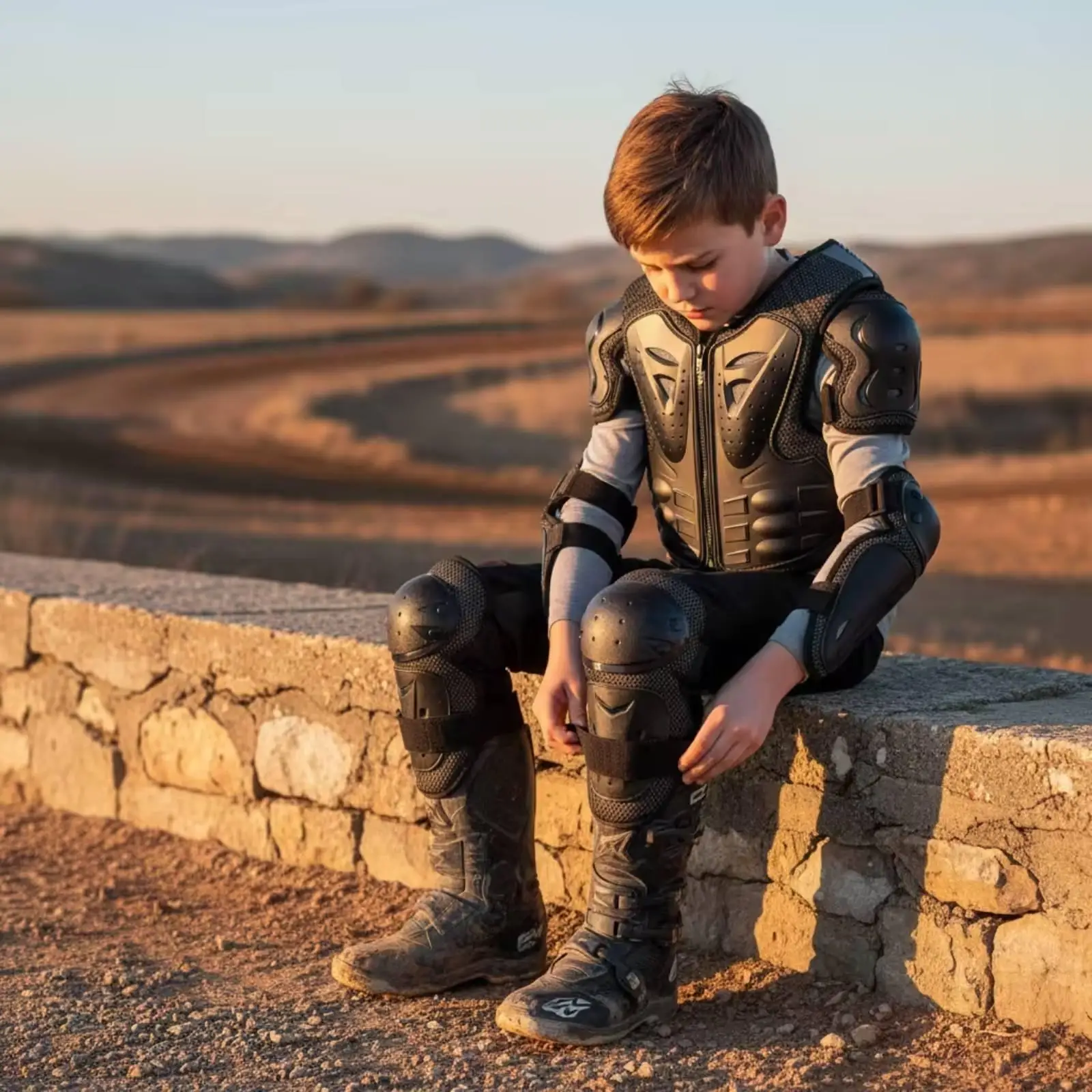 Chest Protector with Knee Pads Impact-Resistant Safety Vest Vest Long-Lasting