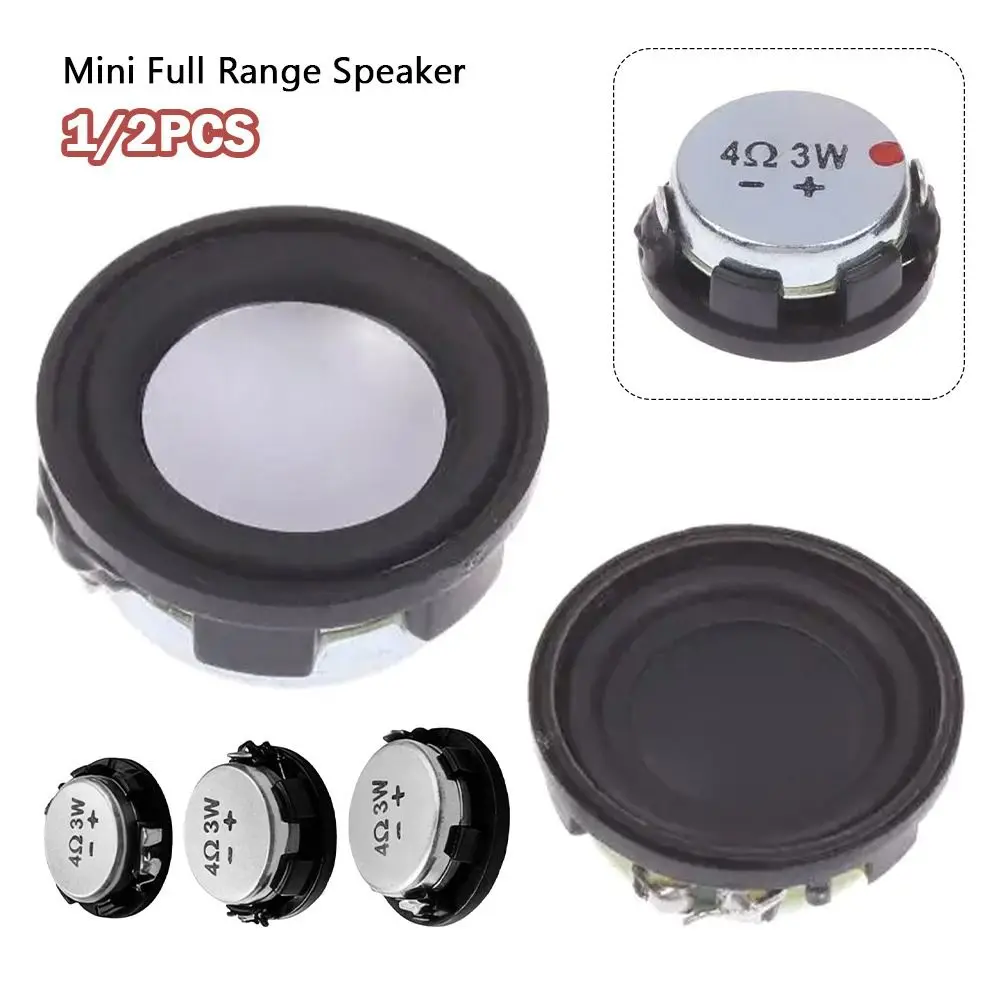1/2Pcs 20/24/28mm Mini Full Range Speaker 4Ohm 3W Round Neodymium Loudspeaker Bass Effect 1Inch Home Theater DIY Speaker