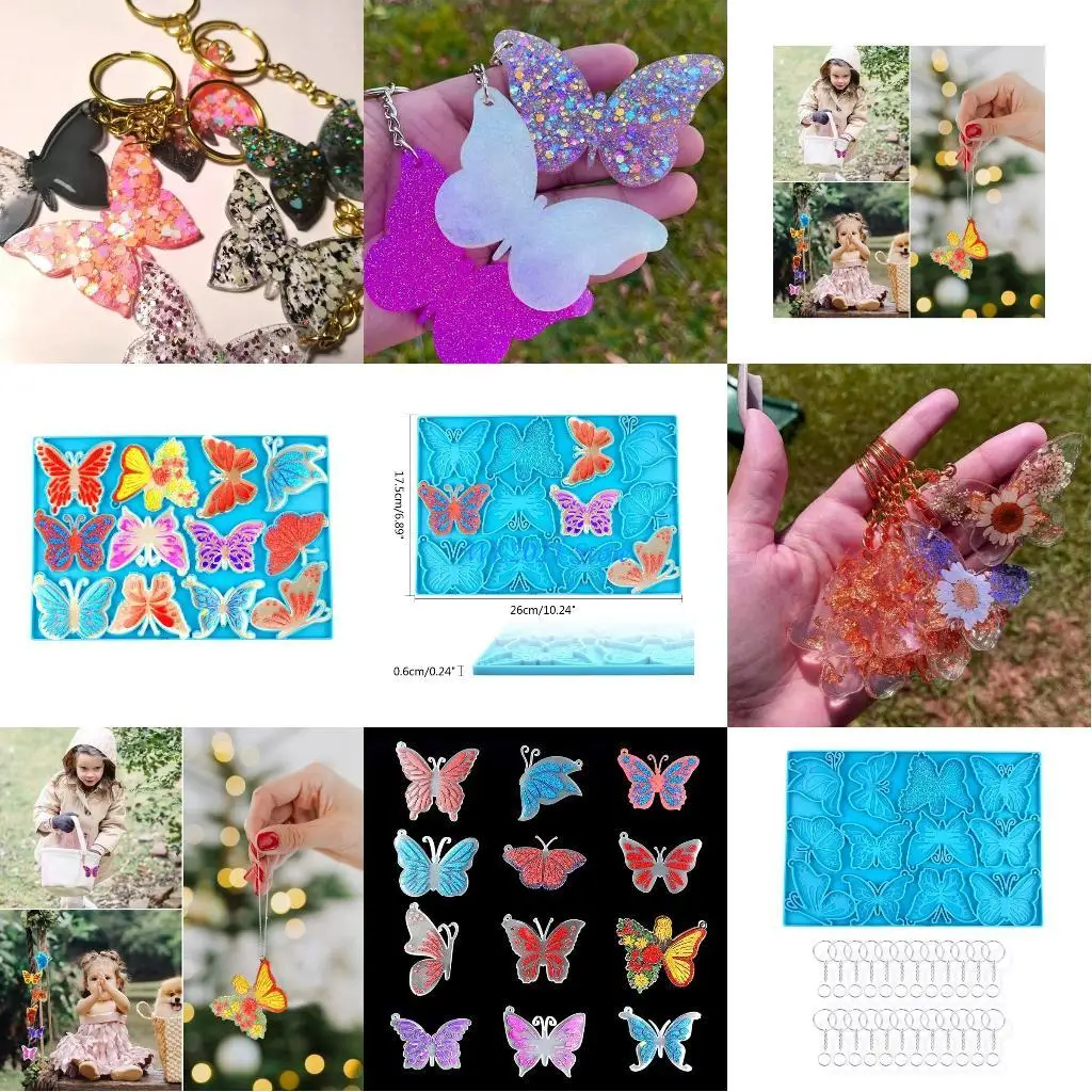 

G5GC Pink for Butterfly Silicone Keychain Mould for Butterfly Keychain Silicone Mold