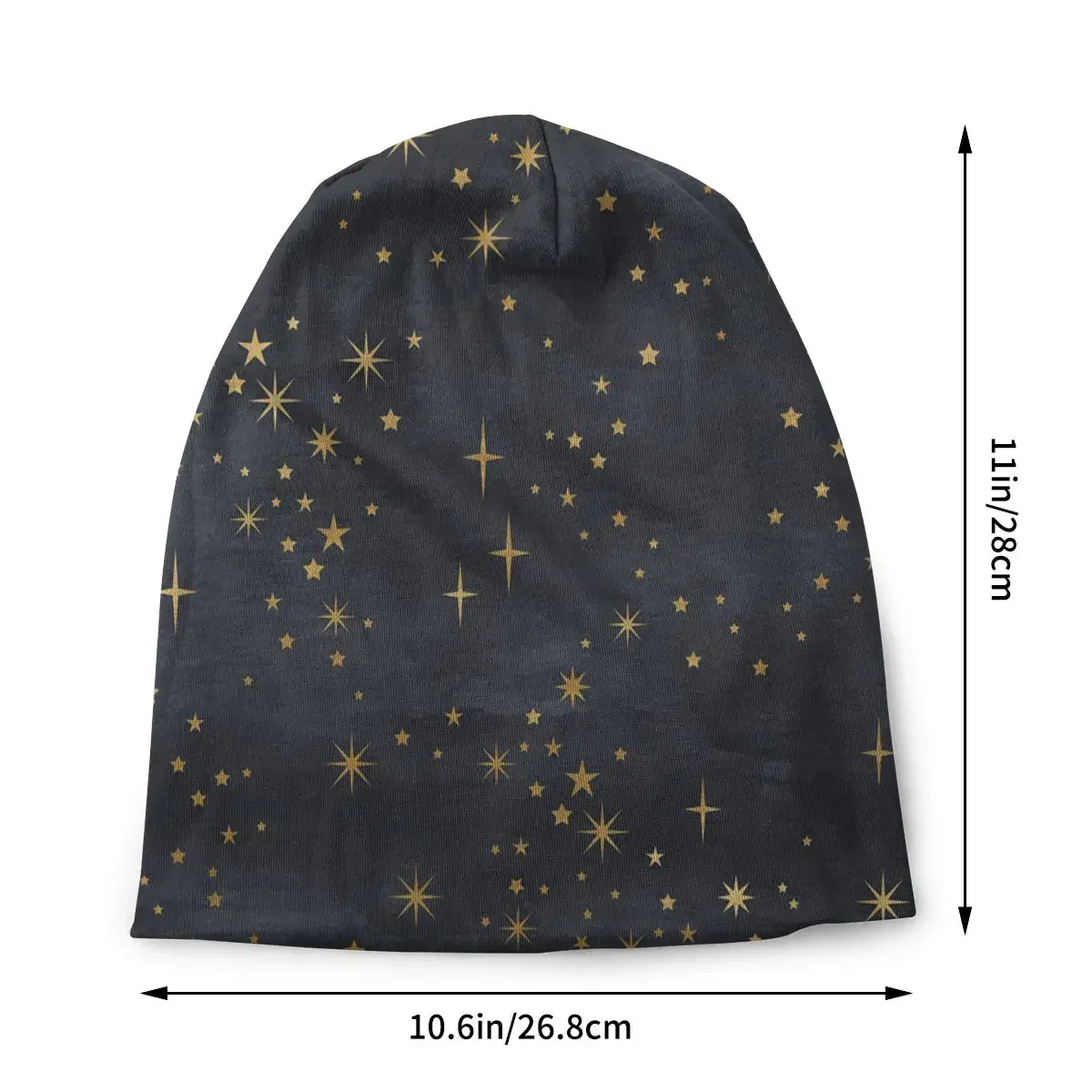 Christmas Black Starry Sky Pattern Skullies Beanies Hat Street Unisex Caps Spring Head Wrap Bonnet Knitted Hat