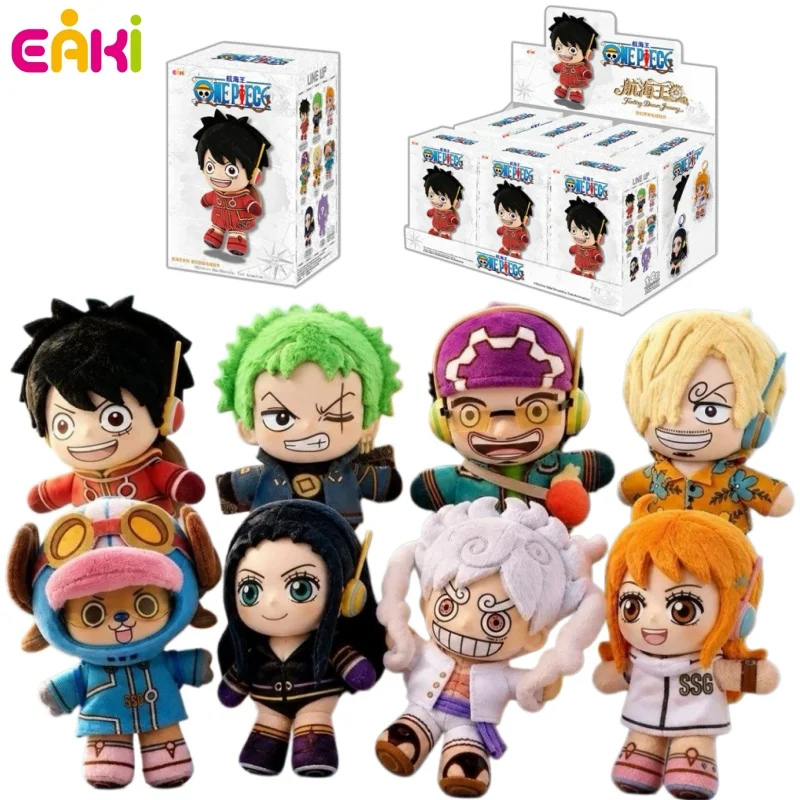 EAKI Original Anime One Piece Fantasy Dream Journey Serie de Colgantes Caja Sorpresa Anime Monkey.D.Luffy Zoro Sanji Colgante de Peluche