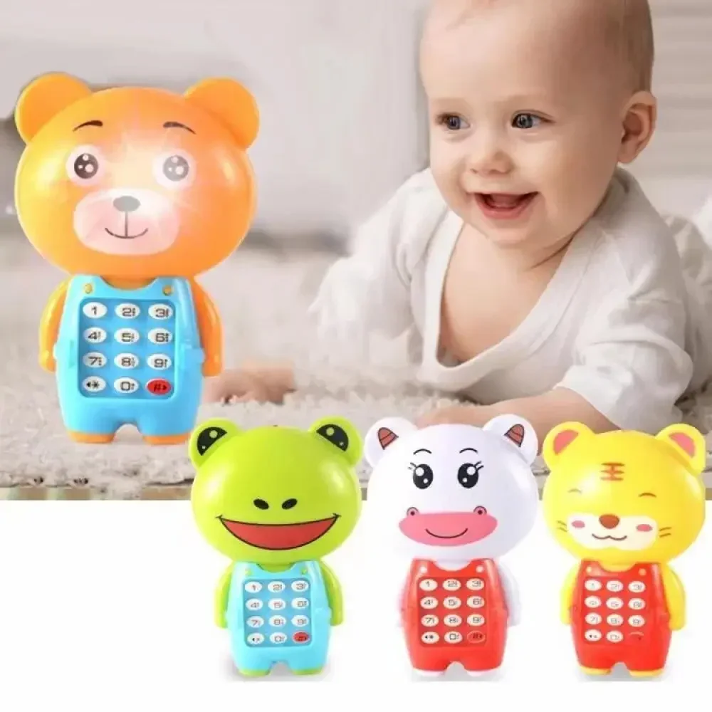 Juguetes para niños Pull-String Smiley Face Simulación Teléfono Juguete Máquina de cuentos educativos y comodidad emocional para niños